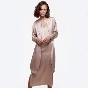 Daya by Zendaya Longline satin bomber jacket